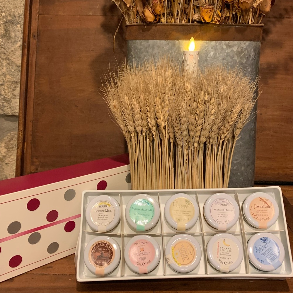 Perlier Body Cream Glass Jars Gift Set NW Sealed